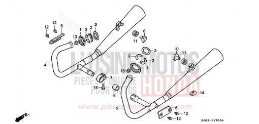 EXHAUST MUFFLER CB250R de 1994